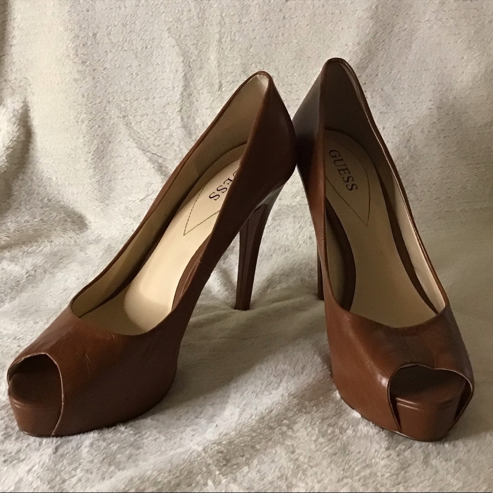 Guess WGPATCHES3 Peep Toe Stiletto Heels